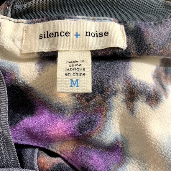 Silence Noise Mesh Skater Dress Purple Gray Watercolor Cutout Urban Outfitters M - Picture 9 of 11